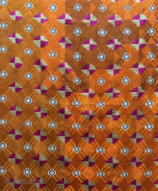 Gorgeous Collectible Hand Silk Embroidered Phulkari Bagh Textile Shawl.Size 234x127 Cm.Some Repairs Which Had Done.Contact For More Info And Price Please Nabizadah_carpets@yahoo.com           
