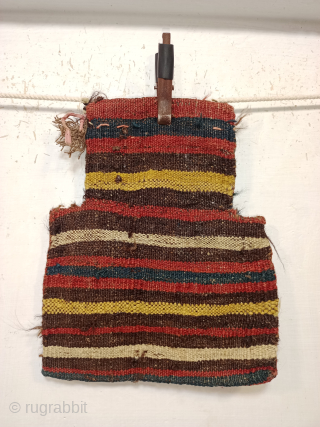 Antique Hand Woven Afghan Uzbek Tatar Flat Weave Sumak Technique Bag.These Bags Were Used For Storing Seeds And Nuts Rather Than Salt.Size 28×23 Cm.Good Age And Good Condition.Contact For More Info And  ...