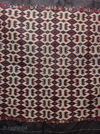 Gorgeous Hand Woven Old Turkey Anatolian Verneh/Cicim Wool Weaving Kilim.Size 147×127 Cm.Good Age And Good Condition.Contact For More Info And Price Nabizadah_carpets@yahoo.com           