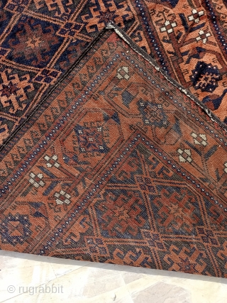 Antique Collectible Baluch Rug Size 171×84 cm Good age Some damages on the corners Contact for more info and price nabizadah_carpets@yahoo.com            