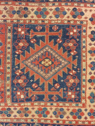 Antique Collectible Kurdish Juval(Chuval),Size 81×110 Cm,Good Age,Low pile in some areas and small old repair on the corner which had done.Contact for more info and price Nabizadah_carpets@yahoo.com      