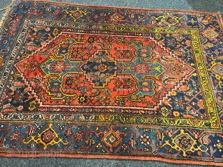 Colorful antique Persian Bidjar Gerrus rug from an old German estate. This rug is woven on a wool foundation, this indicates its high age. Size circa 158x107cm / 5’2ft by 3’5ft   ...