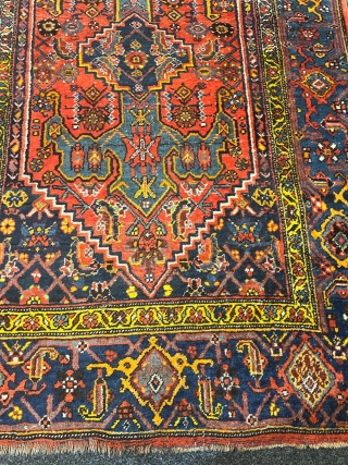 Colorful antique Persian Bidjar Gerrus rug from an old German estate. This rug is woven on a wool foundation, this indicates its high age. Size circa 158x107cm / 5’2ft by 3’5ft   ...