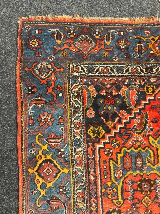 Colorful antique Persian Bidjar Gerrus rug from an old German estate. This rug is woven on a wool foundation, this indicates its high age. Size circa 158x107cm / 5’2ft by 3’5ft   ...