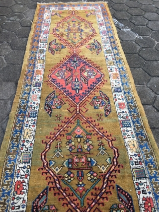 Antique camel ground Persian Sarab runner, very decorative. Size: ca 500x100cm / 16'4'' x 3'3''ft                  
