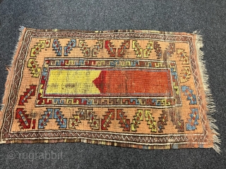 Antique Anatolian prayer rug, size ca. 140x90cm / 4’6ft by 3ft  http://www.najib.de                    