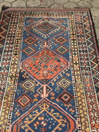 Antique Southpersian Luri tribal rug, size: 212x123cm / 7ft by 4’1ft                      