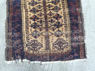Anitque dated Baluch prayer rug, damaged but very nice, size: 110x80cm / 3'6''ft x2'6''ft                   