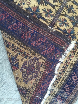 Anitque dated Baluch prayer rug, damaged but very nice, size: 110x80cm / 3'6''ft x2'6''ft                   