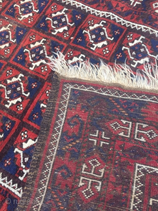 Large Antique Baluch rug. size: ca 280x100cm / 9'2''ft x 3'3''ft                      