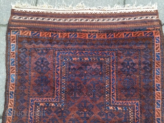 Antique Timuri Baluch prayer rug with glossy wool, size: ca. 125x85cm / 4'1''ft x 2'8''ft, tiny moth damage otherwise very good overall condition,  www.najib.de        