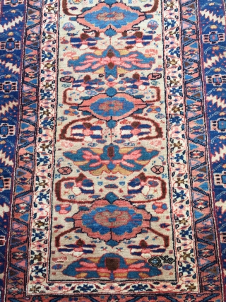 Antique Persian Gerus Bidjar rug on wool foundation, beautiful camel ground color, good condition, age: 19th century. Size: circa 230x111cm / 7'6''ft x 3'7''ft         