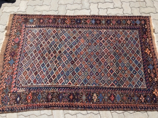 Antique Kordi rug from Khorassan, Northeast Persia, 19th century, very nice cube design. Size: ca. 182x120cm / 6ft x 4ft
             