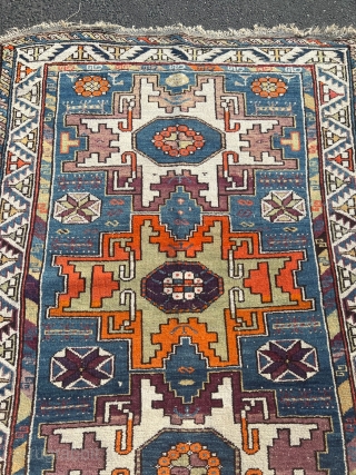 Antique Caucasian Leshgi rug, size: ca. 150x107cm / 5ft by 3‘6ft  http://www.najib.de                    