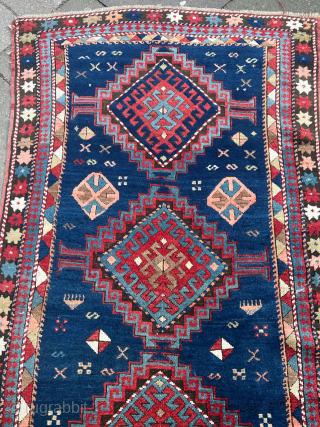 A very nice antique Kazak rug, size: circa 220x113cm / 7’2ft by 3’7ft http://www.najib.de                   