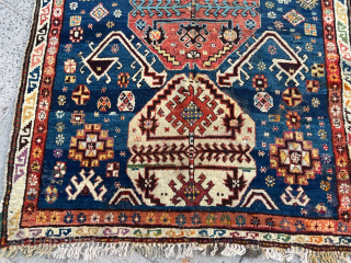 From an old German estate: A very nice antique Caucasian rug with archaic design. Size circa 230x135cm / 7‘6ft by 4‘4ft http://www.najib.de           