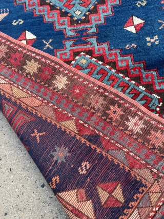 A very nice antique Kazak rug, size: circa 220x113cm / 7’2ft by 3’7ft http://www.najib.de                   