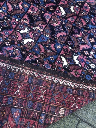 Antique Turkmen inspired Kordi rug with Aina gul design, good condition. Size: 265x180cm / 8'7''ft x 6ft. Origin: Khorassan province, North-East Persia           