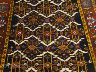 Antique Persian Bakhtiary rug with beautiful colors. Circa 1880. Wool foundation. Fantastic border, good overall condition. Size: 405x190cm / 13'3'' x 6'3'' More pictures on www.najib.de       