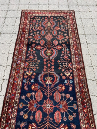 Antique Persian tribal runner, wool foundation. 19th century, size: ca 355x105cm / 11‘7ft by 3‘4ft                  