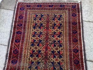 Antique camel ground Baluch rug with animals. Origin : East Persia , Khorossan province . Nice collector´s piece . Size : ca 180cm x 90cm        