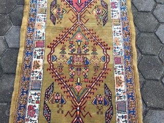 Antique camel ground Persian Sarab runner, very decorative. Size: ca 500x100cm / 16'4'' x 3'3''ft                  