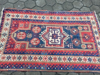 Antique Caucasian Fachralo prayer rug, age: 19th century. Size: 182x115cm / 6ft x 3'8''ft , some spots of wear, still a very nice rug.         