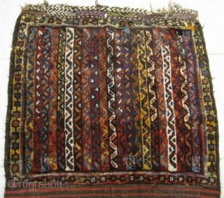 Antique Luri bagface from Southwest-Persia. Beautiful colors and glossy wool. 19th century. Size: ca 65x60cm / 2'2'' x 2' Very nice collector´s piece. Little moth damage. www.najib.de      