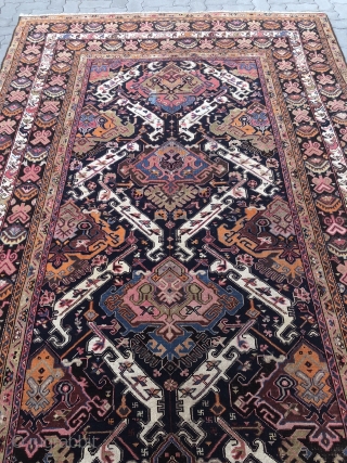 Large antique Caucasian rug, very decorative. Size: 435x210cm / 14'3''ft x 6'9''ft                     