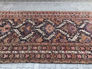 Large antique Caucasian rug, very decorative. Size: 435x210cm / 14'3''ft x 6'9''ft                     