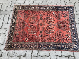 Antique Persian Sarouk Ferahan rug, size: 145x107cm / 4'8''ft x 3'6''ft                      