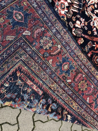 Large Antique Persian Mahal carpet in good condition, size: 505x305cm / 16'6''ft x 10'1ft  www.najib.de                 