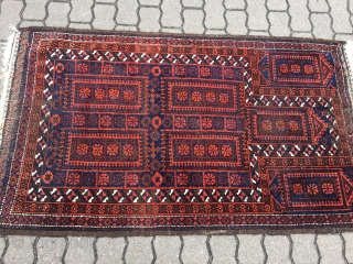 Antique Baluch prayer rug, size : ca 150cm x 87cm / 5'ft x 2'9''ft                   