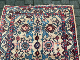 Antique Persian Bidjar rug, beautiful camel field color. Wool foundation, size: 178x118cm / 5’9ft by 3‘9ft http://www.najib.de                