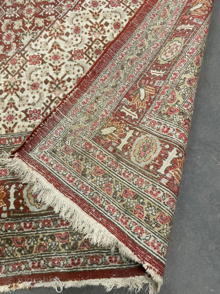 Very decorative antique Persian Tabriz carpet, size: circa 390x290cm / 12’8ft by 9’6ft  http://www.najib.de                  