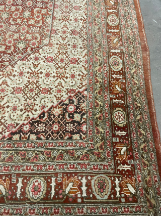Very decorative antique Persian Tabriz carpet, size: circa 390x290cm / 12’8ft by 9’6ft  http://www.najib.de                  