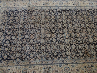 Antique Persian Nain "Tudeshk" rug.Age:ca.1930. Very fine weave. With silk highlights. Size: ca 255x160cm /  8'4'' x 5'3''              