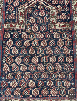 Antique Caucasian Marasali prayer rug. Age: 19th century, size: ca. 140x110cm / 4’6ft by 3’6ft http://www.najib.de                 