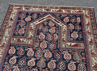 Antique Caucasian Marasali prayer rug. Age: 19th century, size: ca. 140x110cm / 4’6ft by 3’6ft http://www.najib.de                 