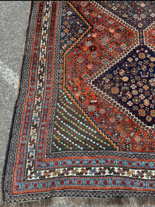 Antique Qashqai tribal rug from Southwest Persia. Age: 19th century. Size: circa 305x180cm / 10ft by 6ft http://www.najib.de               