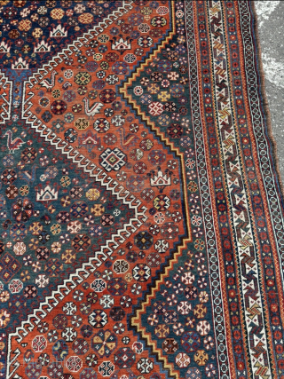 Antique Qashqai tribal rug from Southwest Persia. Age: 19th century. Size: circa 305x180cm / 10ft by 6ft http://www.najib.de               