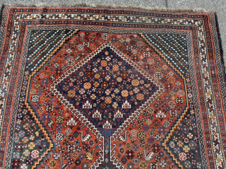 Antique Qashqai tribal rug from Southwest Persia. Age: 19th century. Size: circa 305x180cm / 10ft by 6ft http://www.najib.de               