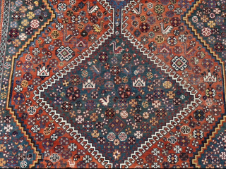 Antique Qashqai tribal rug from Southwest Persia. Age: 19th century. Size: circa 305x180cm / 10ft by 6ft http://www.najib.de               