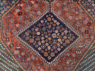 Antique Qashqai tribal rug from Southwest Persia. Age: 19th century. Size: circa 305x180cm / 10ft by 6ft http://www.najib.de               