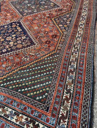 Antique Qashqai tribal rug from Southwest Persia. Age: 19th century. Size: circa 305x180cm / 10ft by 6ft http://www.najib.de               
