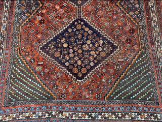 Antique Qashqai tribal rug from Southwest Persia. Age: 19th century. Size: circa 305x180cm / 10ft by 6ft http://www.najib.de               