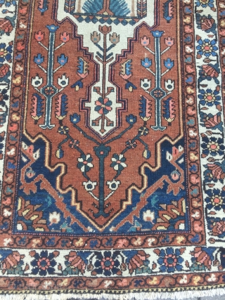 Antique Persian Bakhtiary runner with a beautiful tree design, size: ca 335cm x 107cm / 11' x 3'5''ft
               