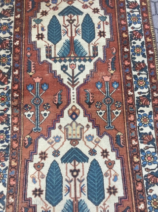 Antique Persian Bakhtiary runner with a beautiful tree design, size: ca 335cm x 107cm / 11' x 3'5''ft
               