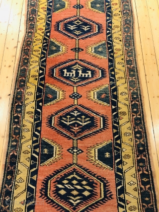 Very decorative antique Northwest Persian runner, size: 330x100cm / 10'9ft by 3'2ft                     