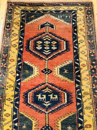 Very decorative antique Northwest Persian runner, size: 330x100cm / 10'9ft by 3'2ft                     